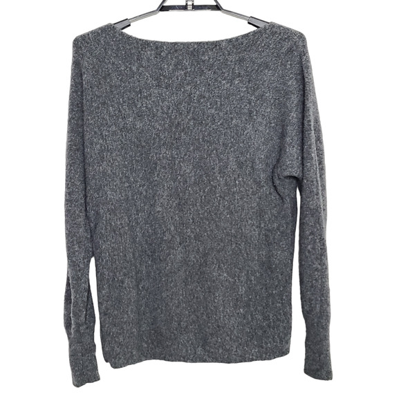 Theory Aradelle Avalon Sweater Gray Yak Large Pullover Long Sleeve - Picture 2 of 6